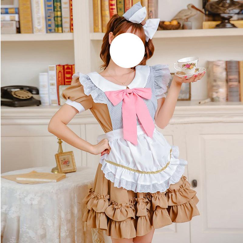 Anime Different World Restaurant Cafe Work Cloth Maid Outfit Lolita Dress Cosplay Costume