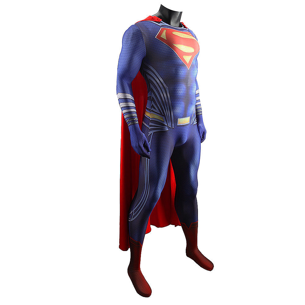 dc man of steel superman jumpsuit cosplay costume kids adult halloween bodysuit