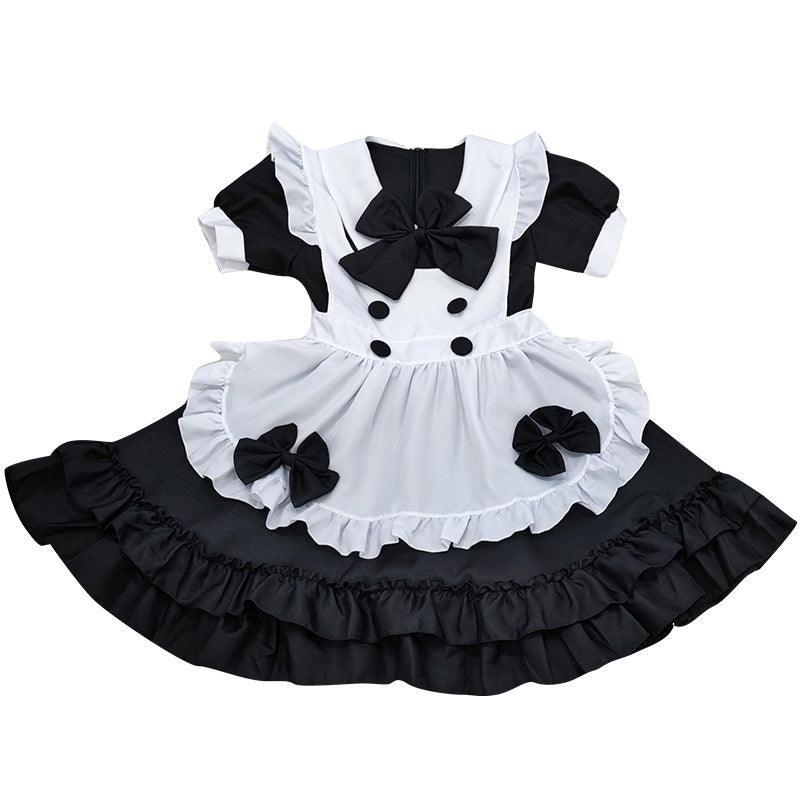Cafe Waiter Maid Outfit Lolita Dress women clothing Cute Fancy Dress Cosplay Costume