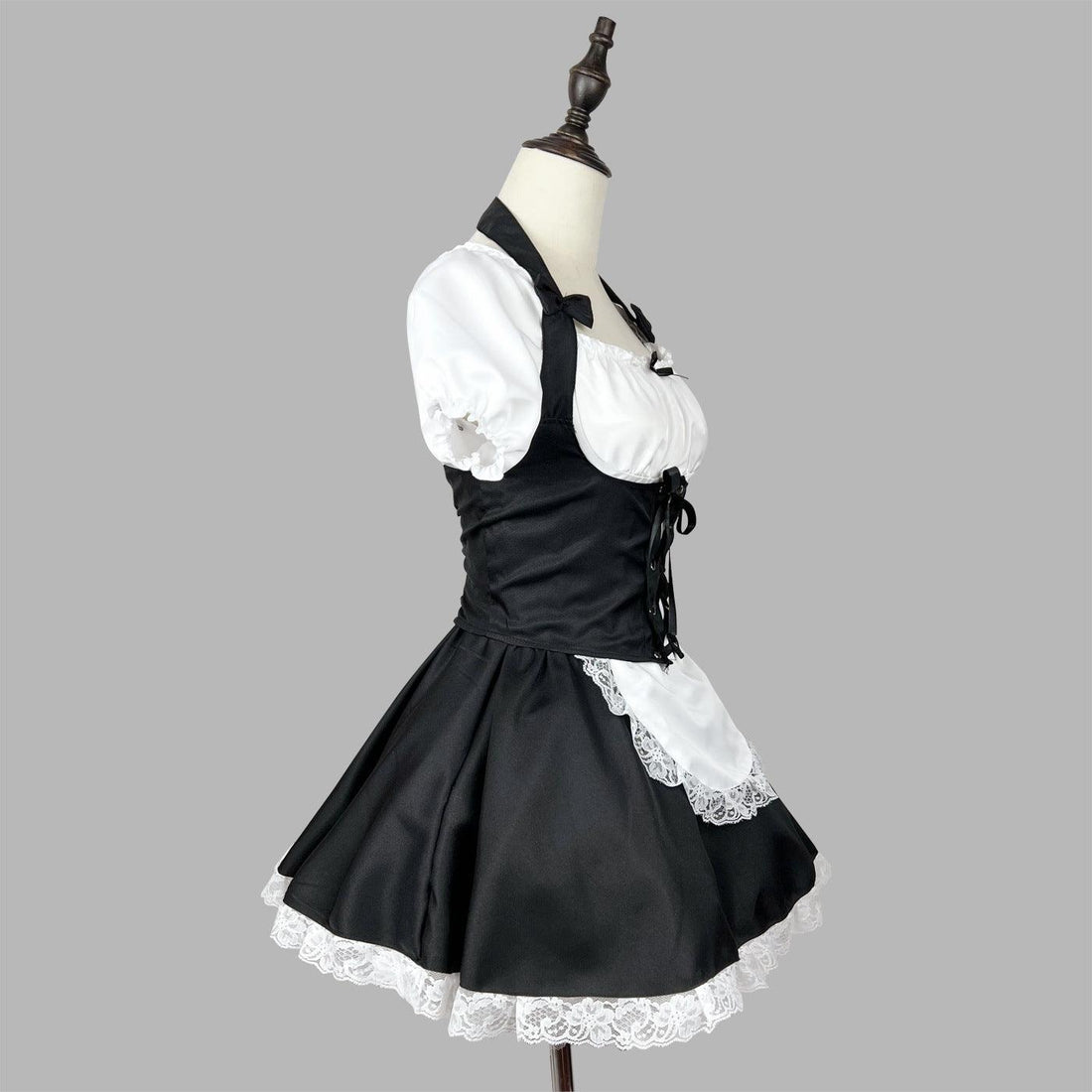 Black White Corset Large Size Maid Outfit Lolita Dress for Man Woman Fancy Cosplay Costume