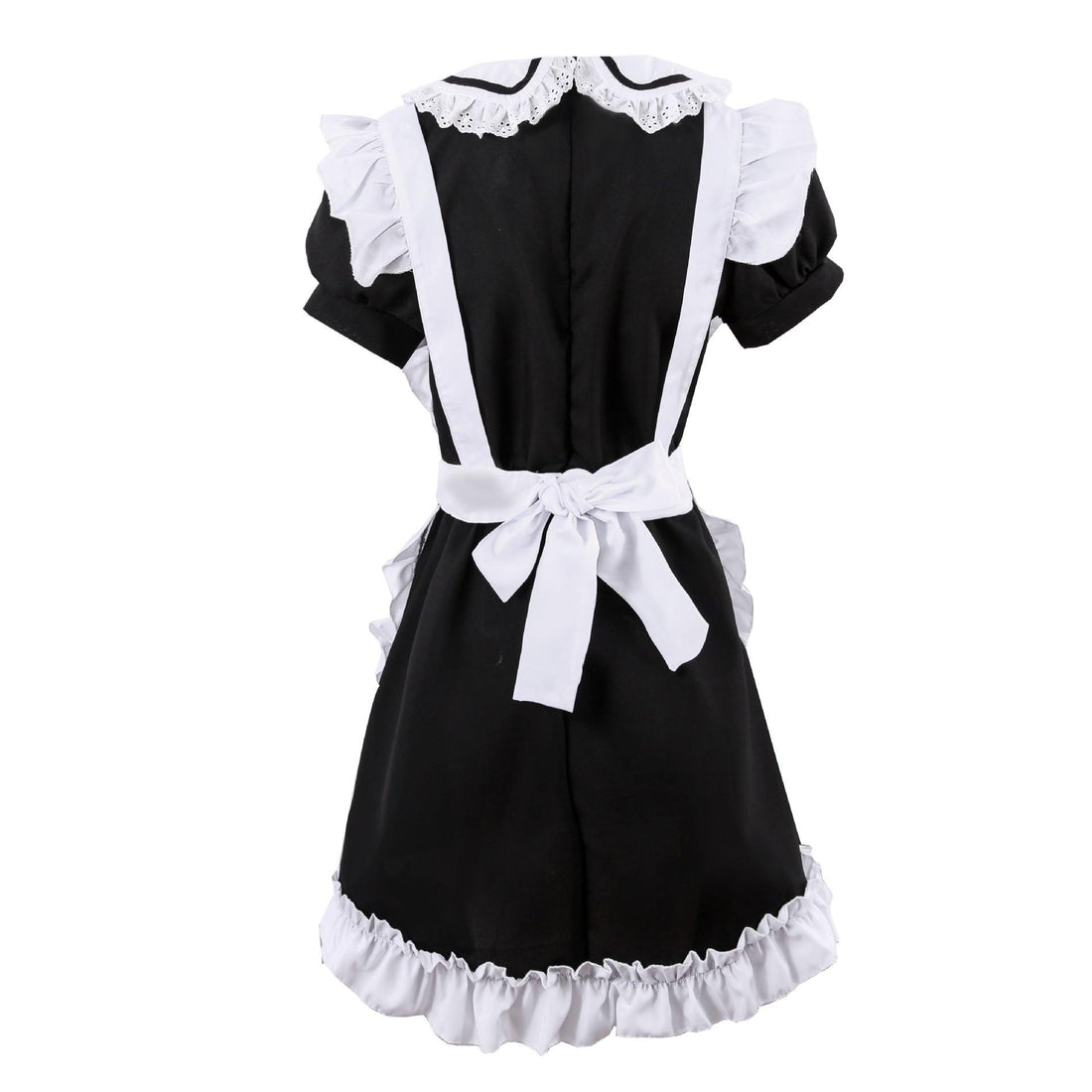Black White Short Maid Outfit Lolita Dress Japanese Cute Fancy Dress Cosplay Costume