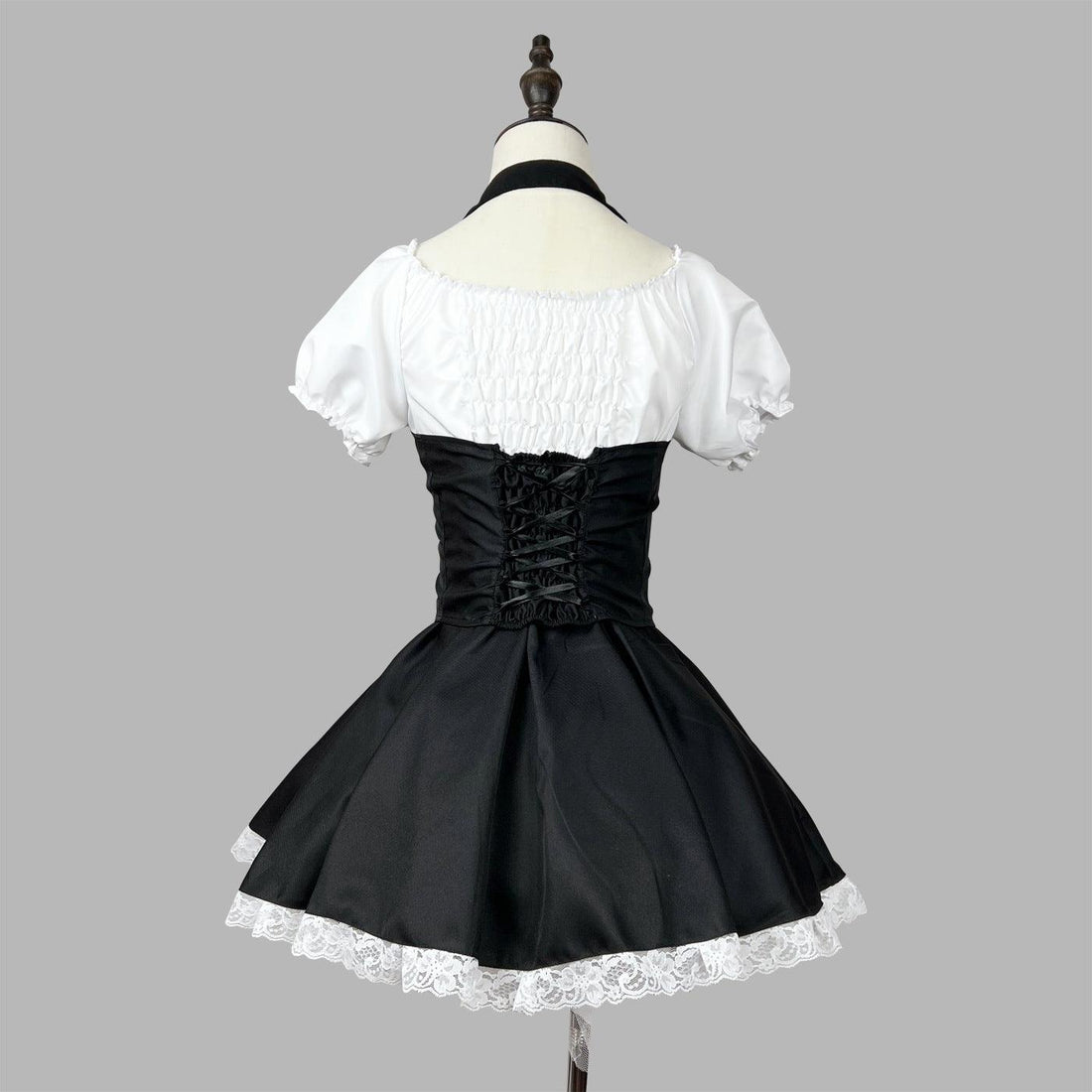 Black White Corset Large Size Maid Outfit Lolita Dress for Man Woman Fancy Cosplay Costume