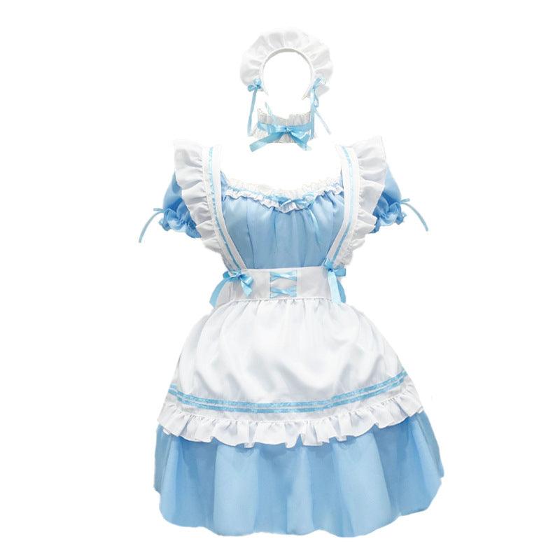 Miracle Nikki Pink Maid Outfit Lolita Dress Fancy Cross Dress CD Anime Cosplay Costume