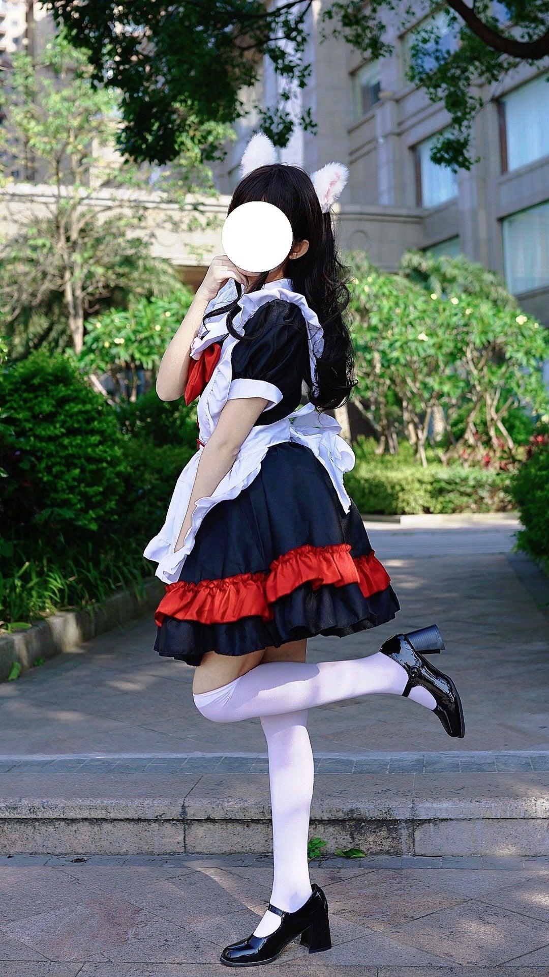 Dark Gothic College Style Little Devil Witch Maid Outfit Lolita Dress Cosplay Costume