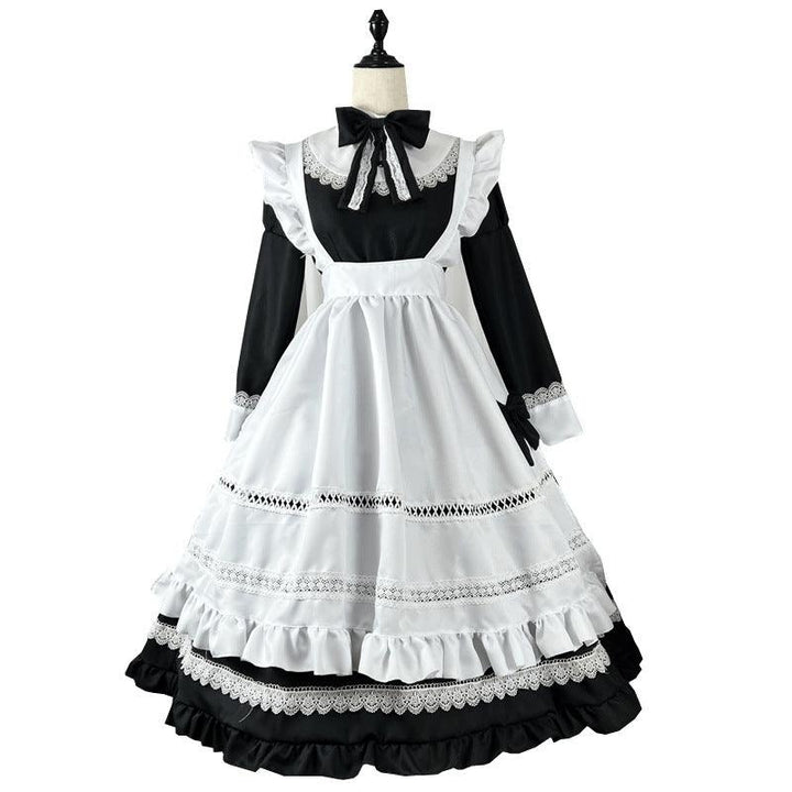 British Aristocratic Long Maid Outfit Lolita Dress Crossdresser CD Fancy Cosplay Costume