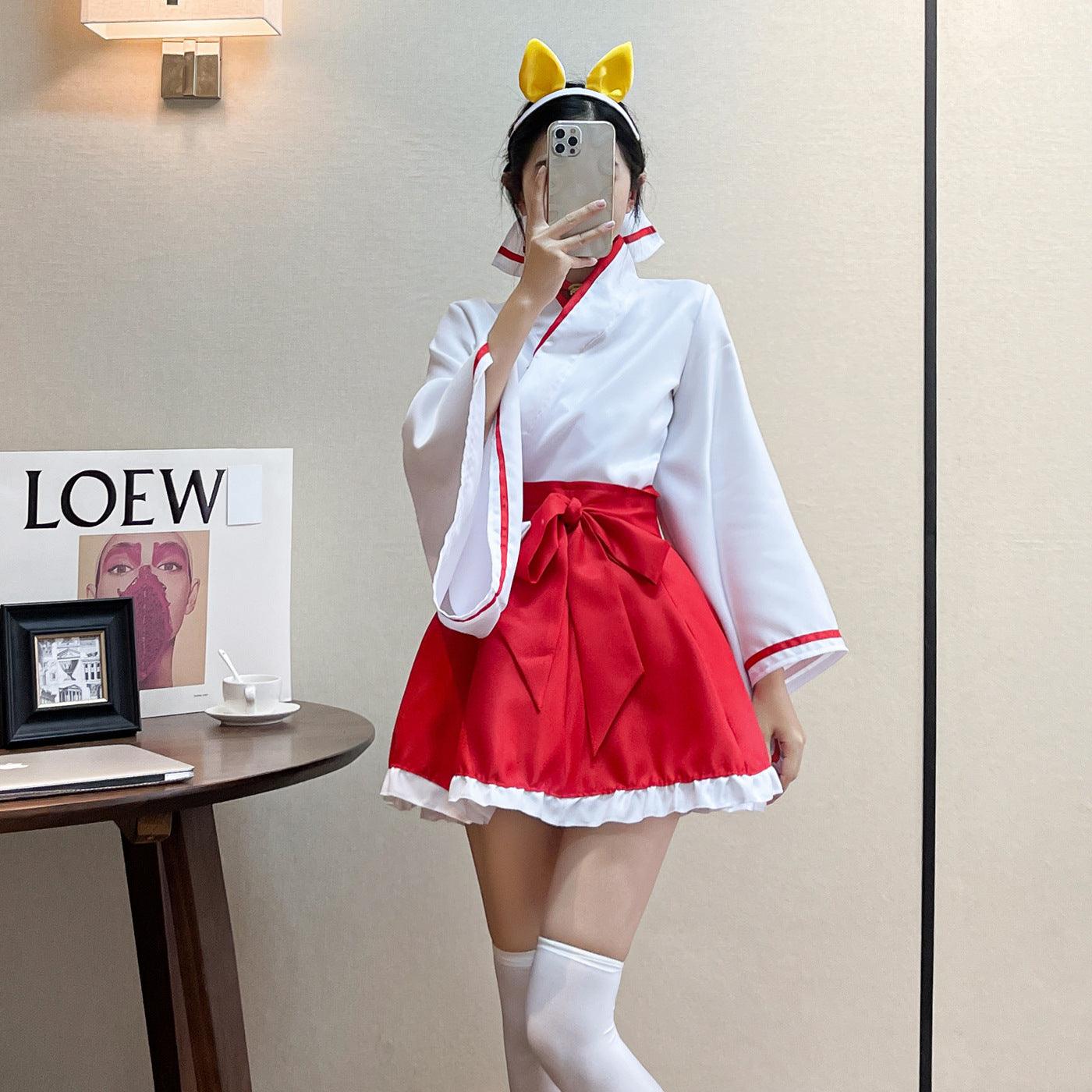 Inu Boku Secret Service Shirakiin Ririchiyo Kimono Maid Outfit Anime Cosplay Costume