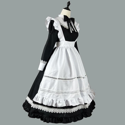 British Aristocratic Long Maid Outfit Lolita Dress Crossdresser CD Fancy Cosplay Costume