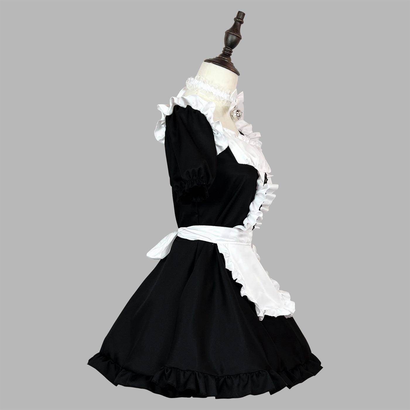 Black White Large Size Maid Outfit Lolita Dress Crossdresser for Man Woman Cosplay Costume