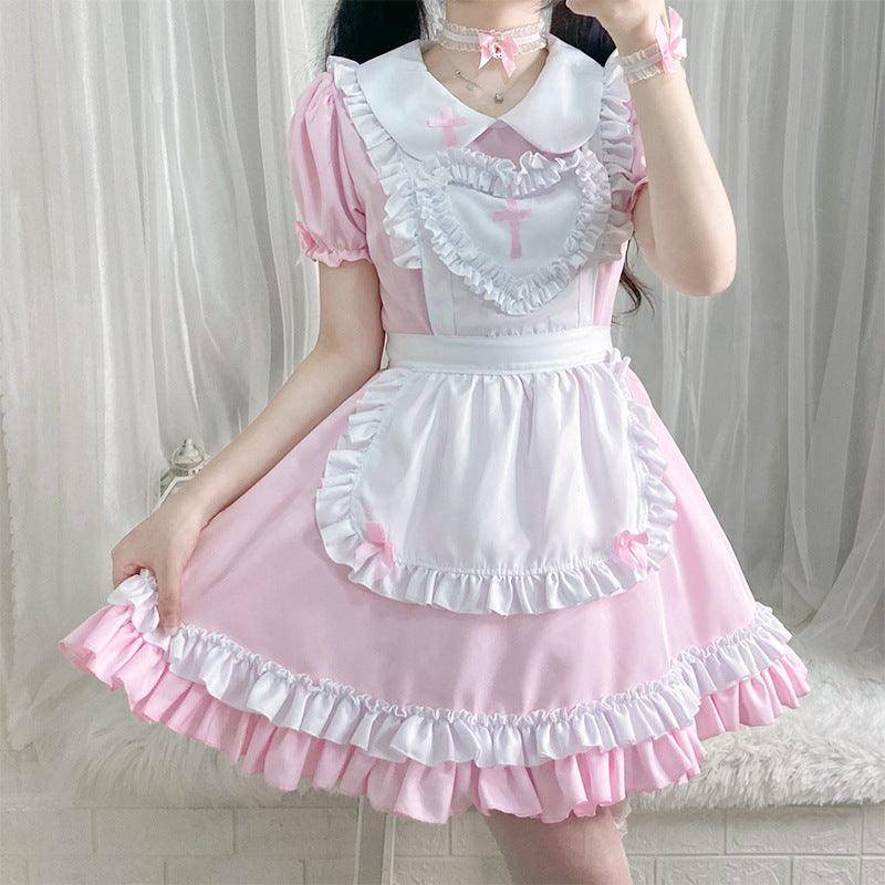 Cross Classic Japanese Cross Dress Lolita Maid Outfit Lolita Dress Fancy Cosplay Costume