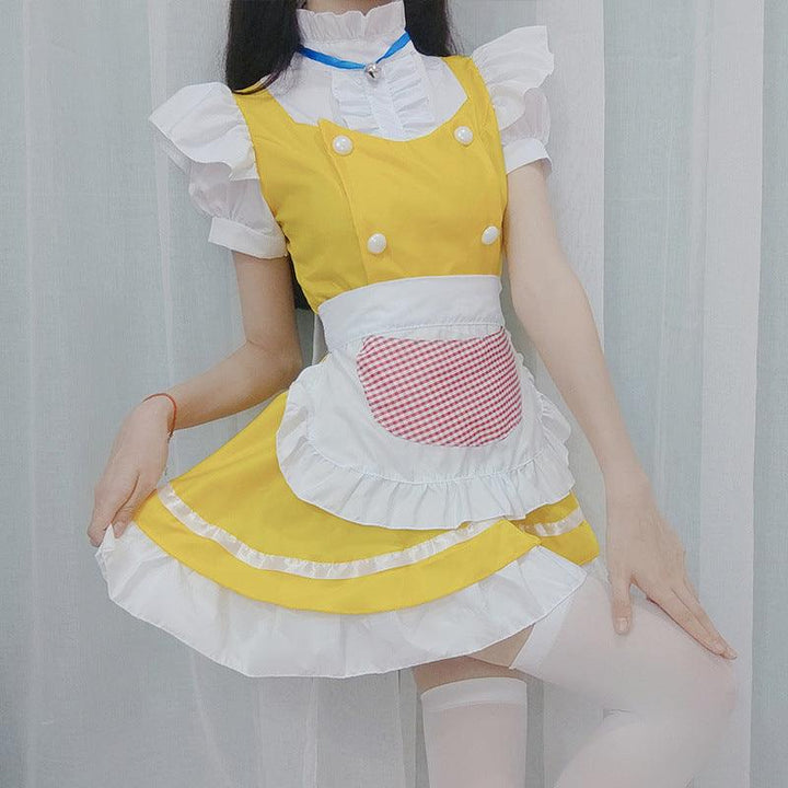 golden bell anime cat maid outfit lolita dress japanese cute fancy dress cosplay costume