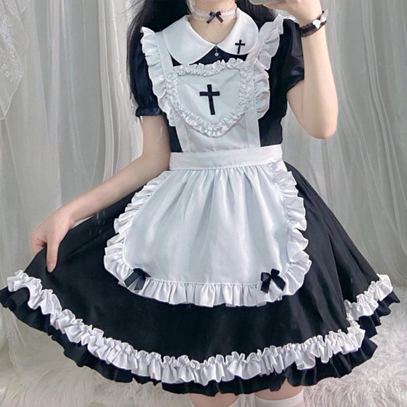 Cross Classic Japanese Cross Dress Lolita Maid Outfit Lolita Dress Fancy Cosplay Costume