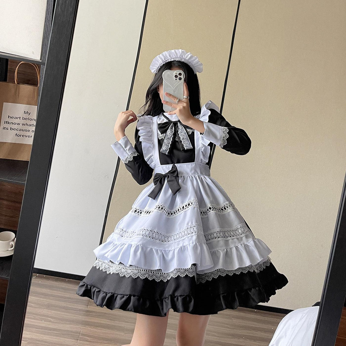 British Classic Maid Outfit Dress for Man Woman Crossdresser Anime Fancy Cosplay Costume