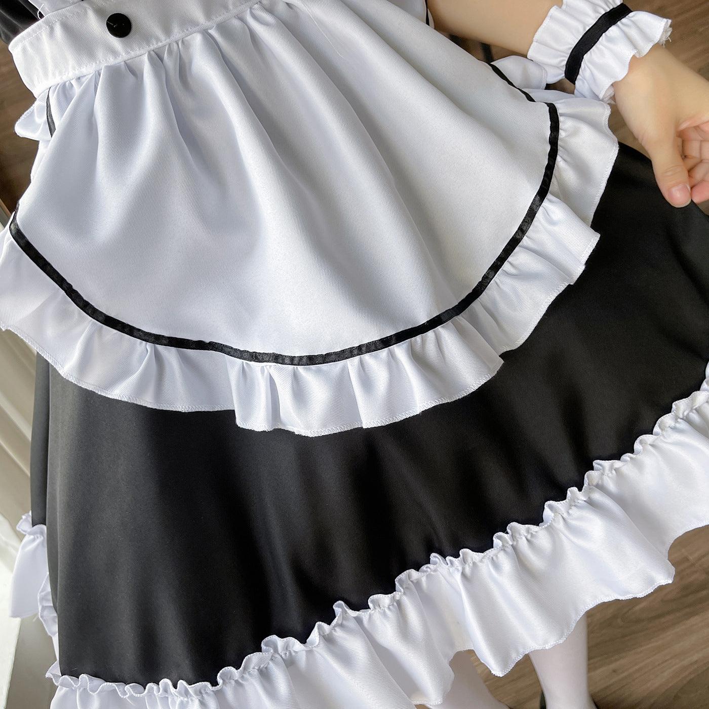Restaurant Uniform Anime Maid Outfit Lolita Dress Crossdresser CD Fancy Cosplay Costume