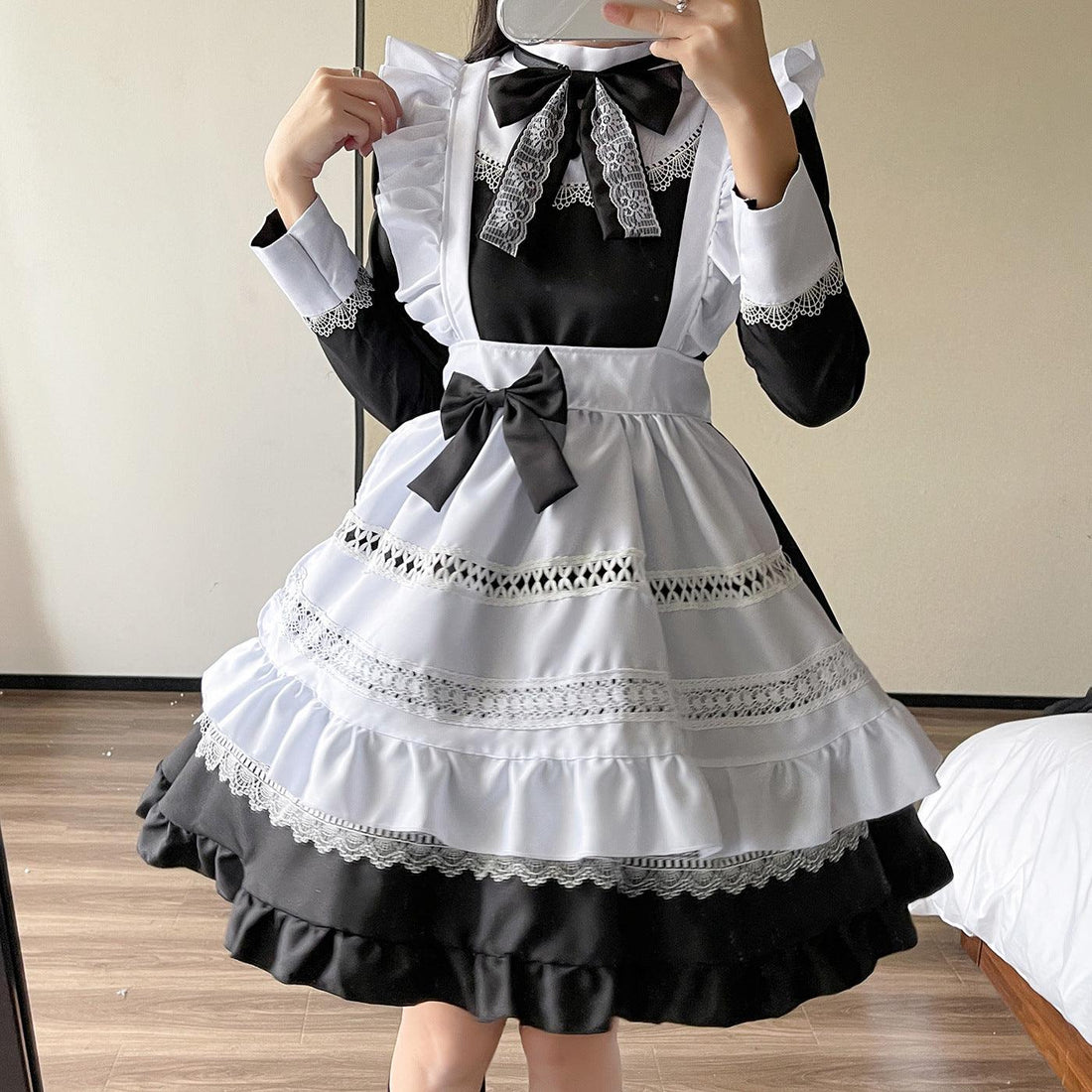 British Classic Maid Outfit Dress for Man Woman Crossdresser Anime Fancy Cosplay Costume