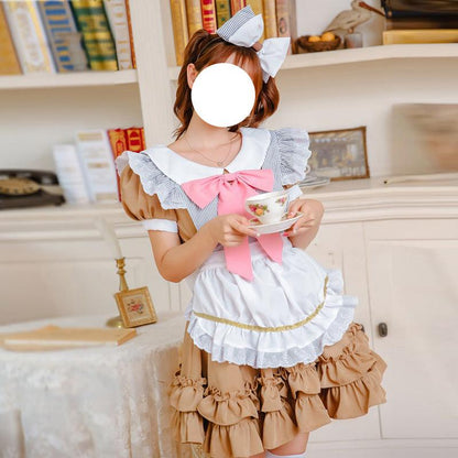 Anime Different World Restaurant Cafe Work Cloth Maid Outfit Lolita Dress Cosplay Costume