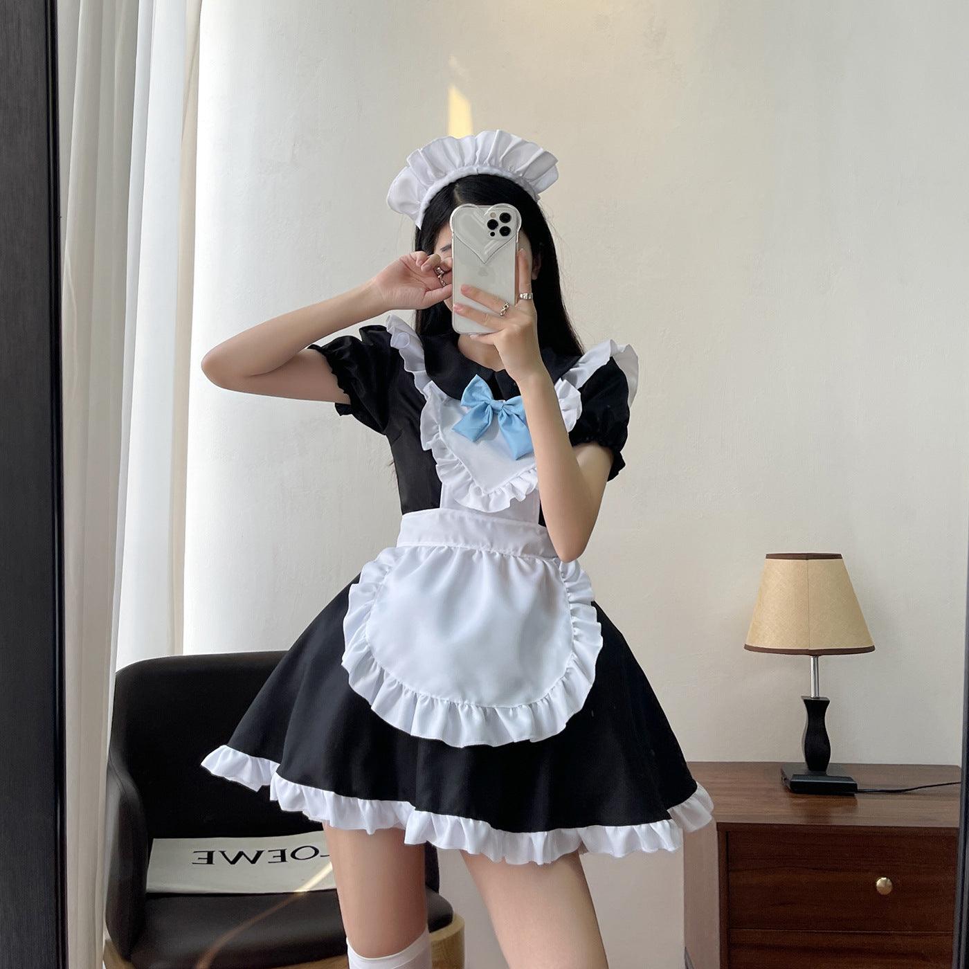 Classic Black White Akihabara Maid Outfit Lolita Dress Anime Game Fancy Cosplay Costume