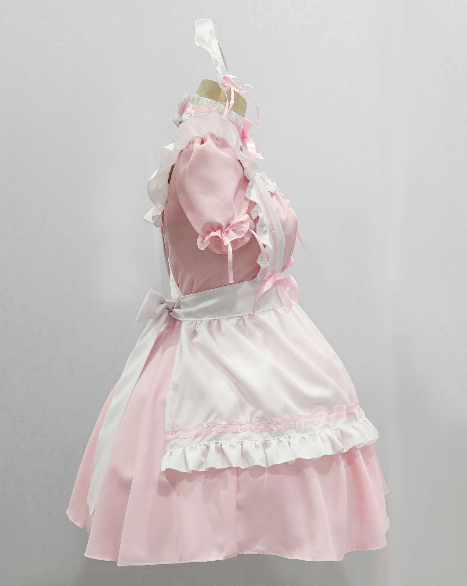 Miracle Nikki Pink Maid Outfit Lolita Dress Fancy Cross Dress CD Anime Cosplay Costume