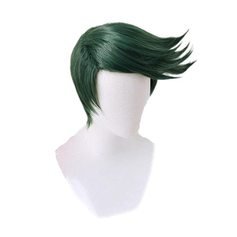 anime jojos bizarre adventure diamond is unbreakable rohan kishibe short green cosplay wigs