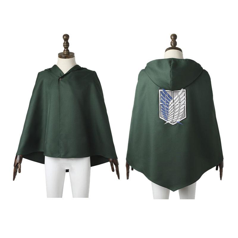 anime attack on titan eren jaeger mikasa ackerman the wings of freedom survey corps cosplay cloak