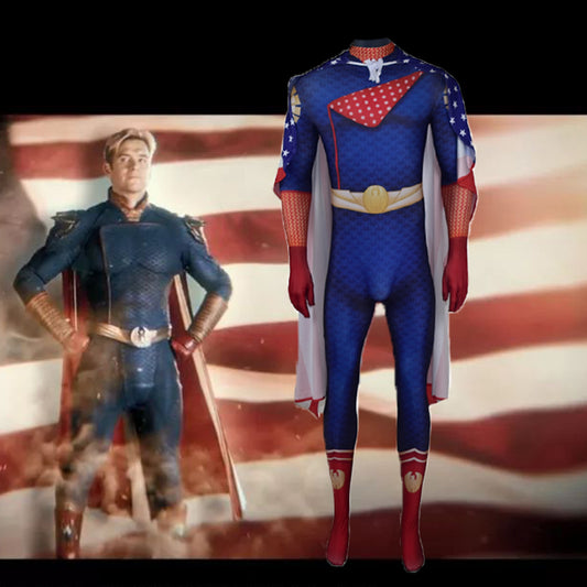 the boys homelander superman costume jumpsuit halloween bodysuit for kids adult