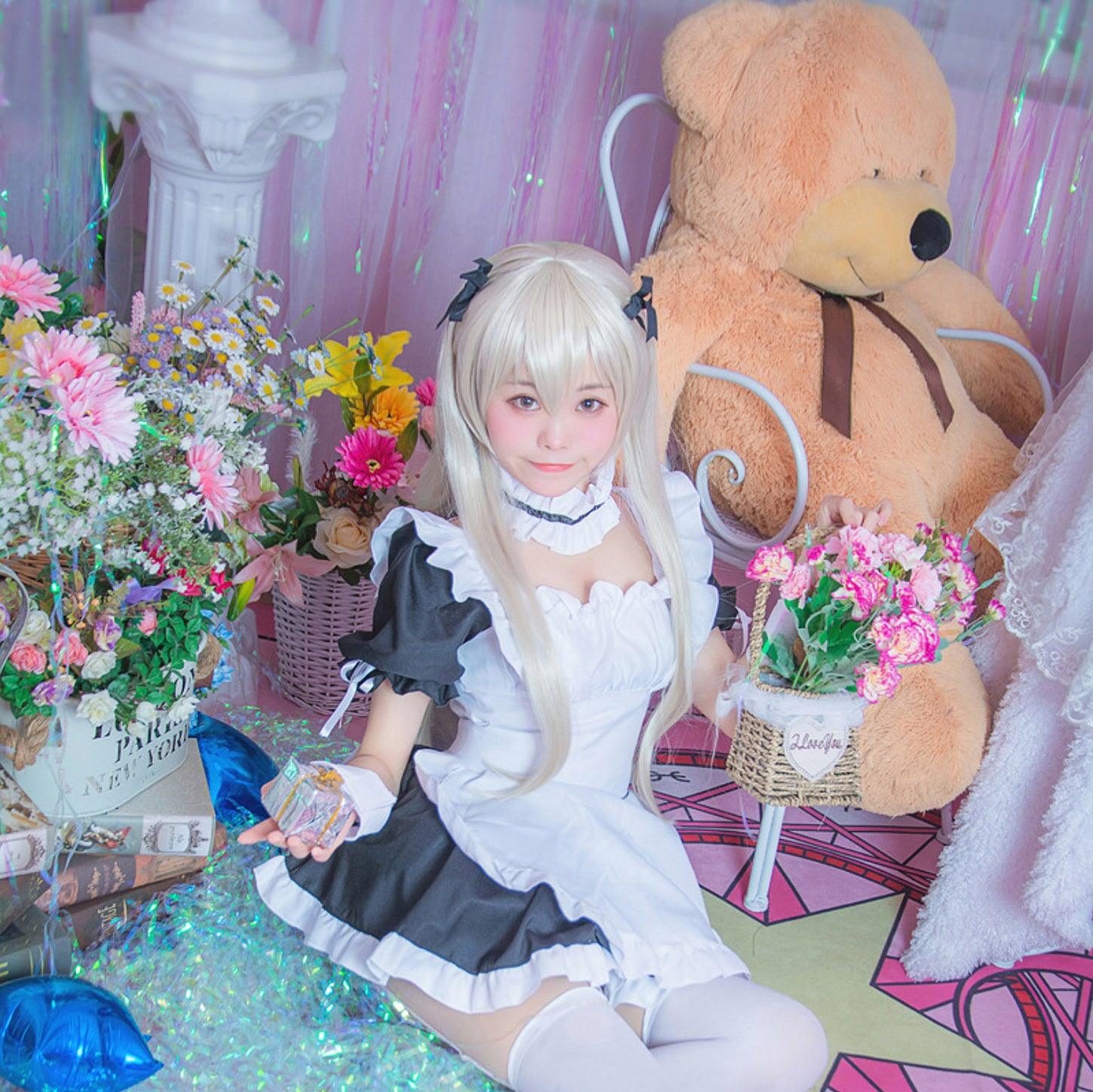 Yosuga No Sora Kasugano Sora Maid Outfit Lolita Dress Anime Fancy Cosplay Costume