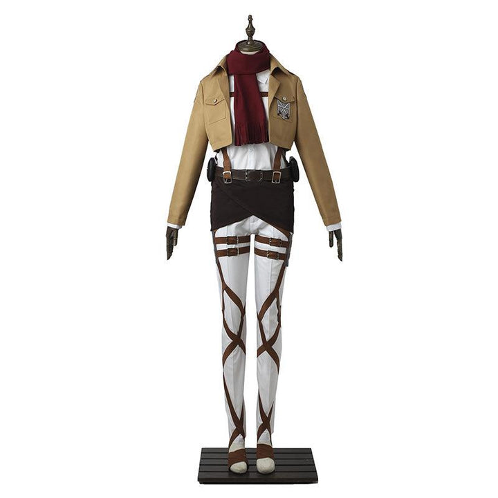 anime attack on titan mikasa ackerman ttraining corps uniform set cosplay costume
