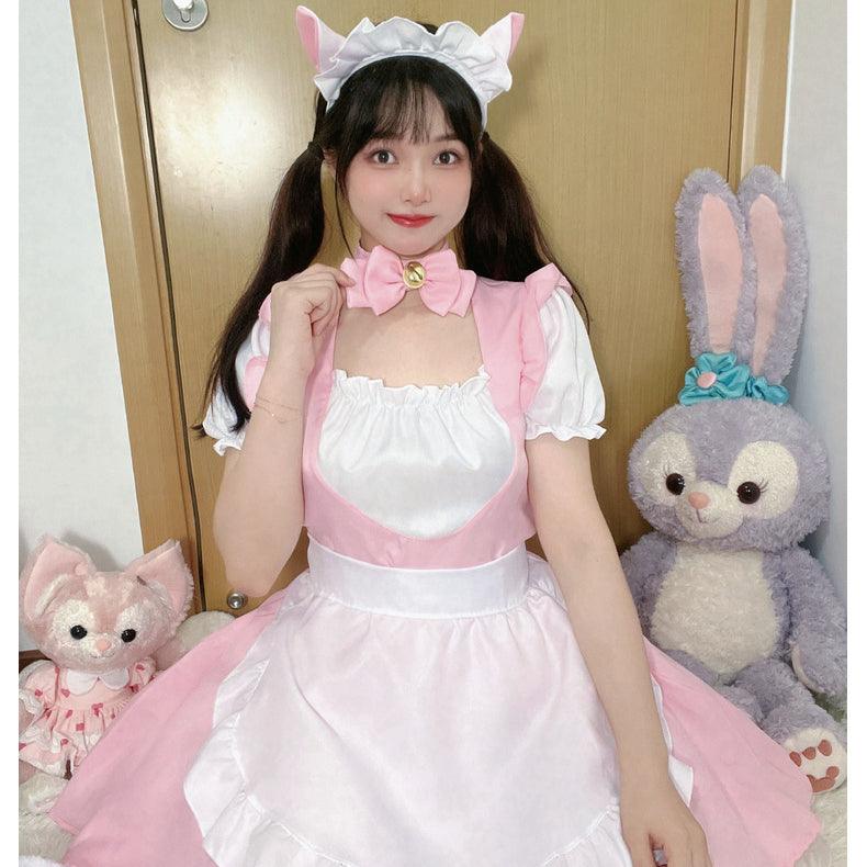 Pink Cat French Maid Outfit Plus Size Dress Cute Lolita Fancy Dress Cosplay Costume