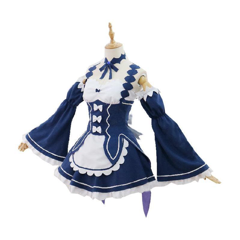 anime re zero starting life in another world rem and ram demon cosplay costume